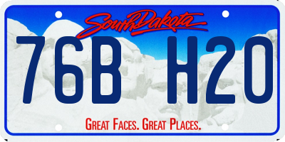 SD license plate 76BH20