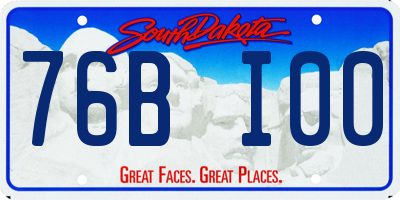 SD license plate 76BI00