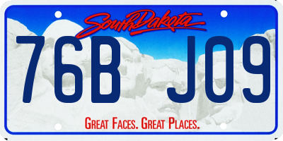 SD license plate 76BJ09