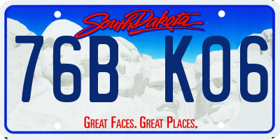 SD license plate 76BK06