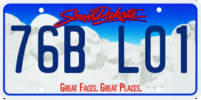 SD license plate 76BL01