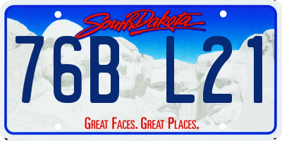 SD license plate 76BL21