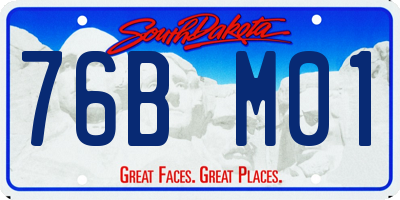 SD license plate 76BM01