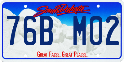 SD license plate 76BM02