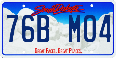 SD license plate 76BM04
