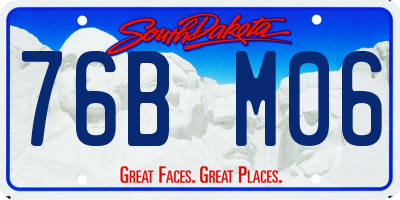 SD license plate 76BM06
