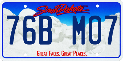 SD license plate 76BM07