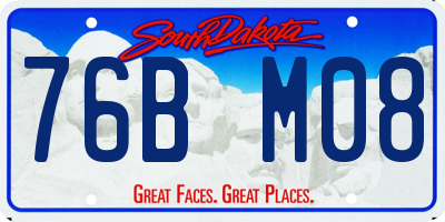 SD license plate 76BM08