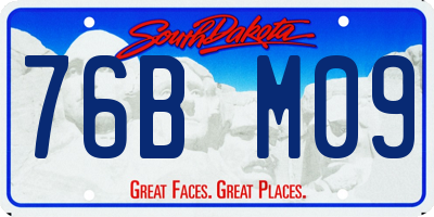SD license plate 76BM09
