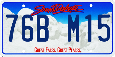 SD license plate 76BM15