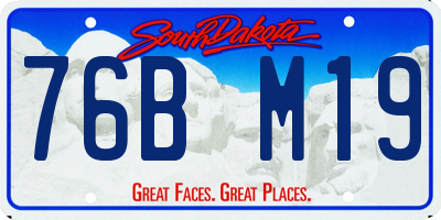 SD license plate 76BM19
