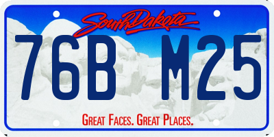 SD license plate 76BM25