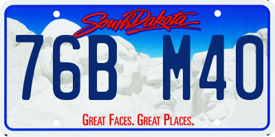 SD license plate 76BM40