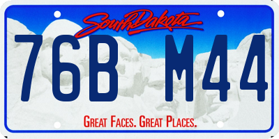SD license plate 76BM44