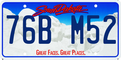 SD license plate 76BM52