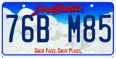 SD license plate 76BM85
