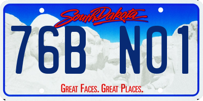 SD license plate 76BN01