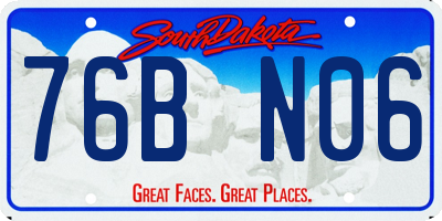 SD license plate 76BN06