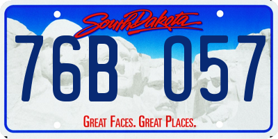 SD license plate 76BO57