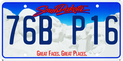 SD license plate 76BP16