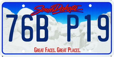 SD license plate 76BP19