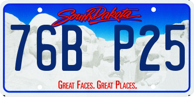 SD license plate 76BP25