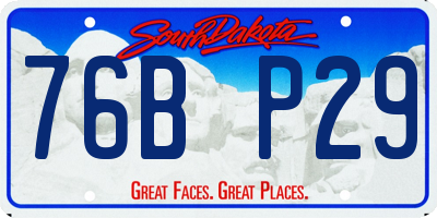 SD license plate 76BP29