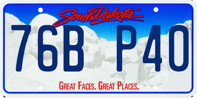 SD license plate 76BP40