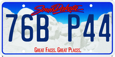 SD license plate 76BP44