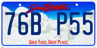 SD license plate 76BP55