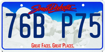 SD license plate 76BP75
