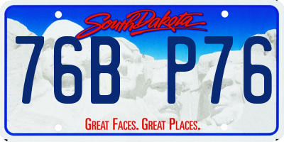 SD license plate 76BP76