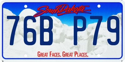 SD license plate 76BP79