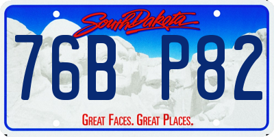 SD license plate 76BP82