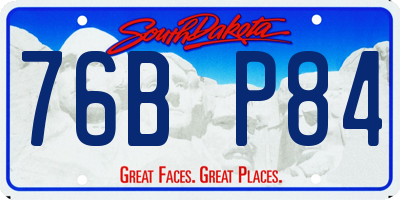 SD license plate 76BP84