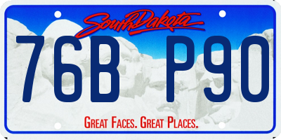 SD license plate 76BP90