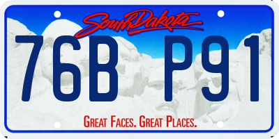 SD license plate 76BP91