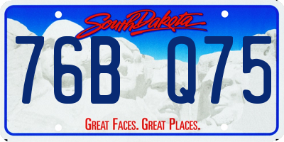 SD license plate 76BQ75