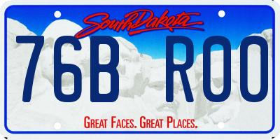 SD license plate 76BR00
