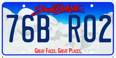 SD license plate 76BR02