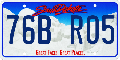 SD license plate 76BR05