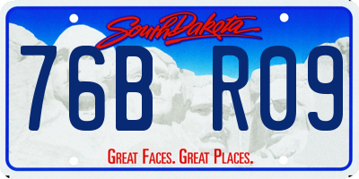 SD license plate 76BR09