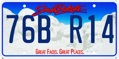SD license plate 76BR14