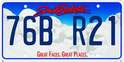 SD license plate 76BR21