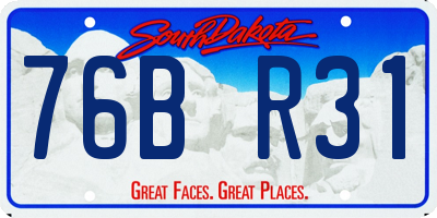 SD license plate 76BR31