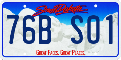 SD license plate 76BS01