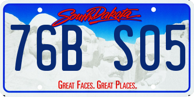 SD license plate 76BS05