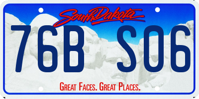 SD license plate 76BS06