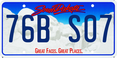 SD license plate 76BS07