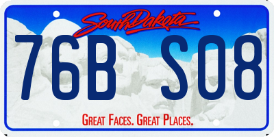 SD license plate 76BS08